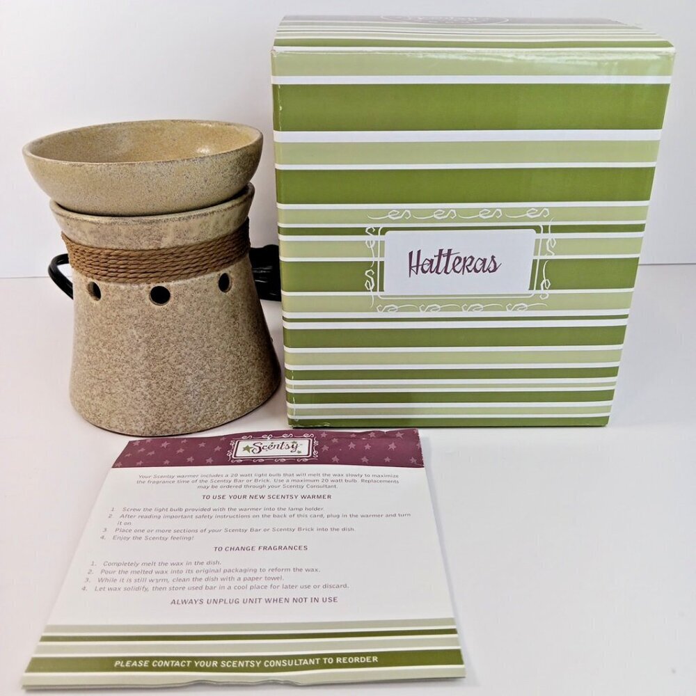 Complete Scentsy Wax Warmer Hatteras MSW-HATT Retired Box Manual No Wax Included